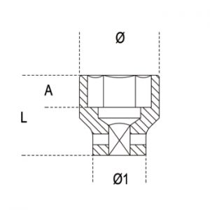 Hlavice E Torx kovanný černý  obrácený Torx hlavice kovanná Torx E 10-E12-E14-E16-E18-E20 Beta 720FTX hlavice obrácený Torx E  na utahovák 1/2", Nástrčná hlavice profil Torx®