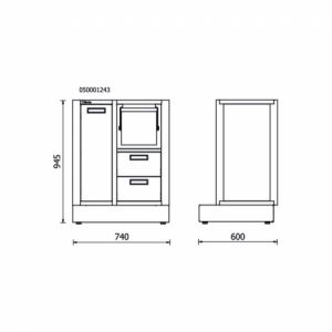 Pevný servisní modul pro dílenský nábytek BETA RSC50 MS-2C