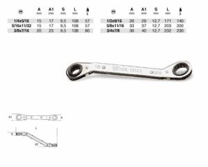 Ráčnový klíč očkový zahnutý 3/8" 7/16"  131AS/3/8x7/16 BETA