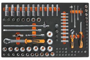 Sada 214 kusů nářadí BETA v pěnových modulech 5988VU/M, profesionální nářadí pro dílenské vozíky Beta v pěnovém modulu 