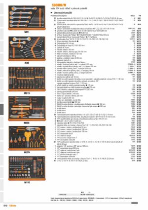 Sada 214 kusů nářadí BETA v pěnových modulech 5988VU/M, profesionální nářadí pro dílenské vozíky Beta v pěnovém modulu 