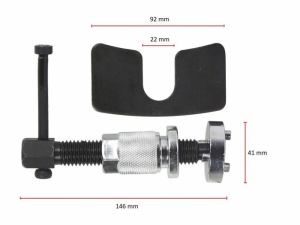 Přípravek na zatlačení brzdových pístků s integrovanou ruční brzdou s možností použití ráčny gola 