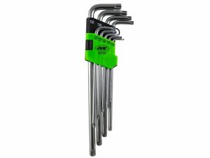 Klíče Torx extra dlouhé 9 kusů, L Torx T10,T15,T20,T25,T27,T30,T40,T45,T50