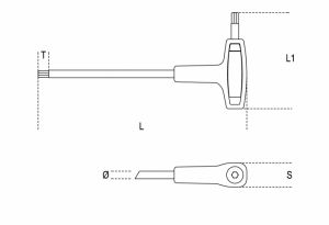 Sada T torxů T10  T15 T20 T25 T27 T30 v plastovém modulu do dílenského vozíku, Torx T šroubovák BETA 977TTX Modul nářadí do dílenského vozíku BETA T55